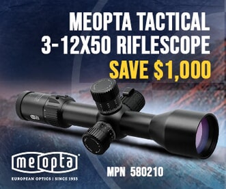 Save $1000 Meopta Tactical 3-12x50
