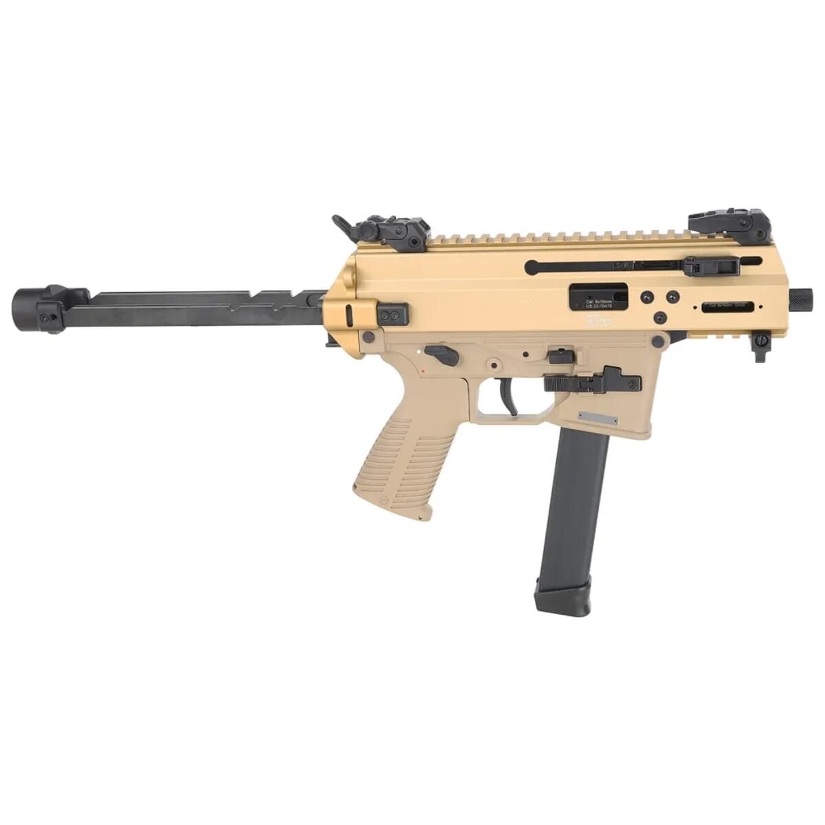 B&T APC9K-G PRO 9mm 4.3" 1:10" 1/2x28 Bbl Tailhook-Ready Coyote Tan ...