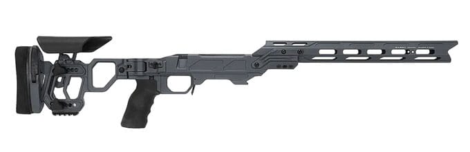 Cadex Defense Lite Competition M-LOK Sniper Grey Rem 700 M24 Skeleton Folding Chassis STKLCP-M24-RH-LA-B-NA-BGRY
