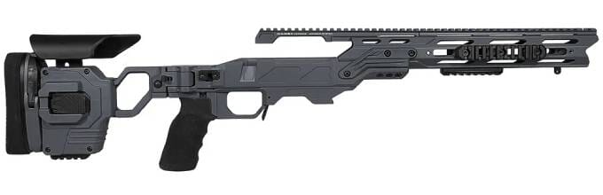 Cadex Defense Lite Strike Sniper Grey Rem 700 SA Standard Folding 20 MOA for DSSF 3.055" Chassis STKLT-REM-RH-SA-R-20-B-GRY