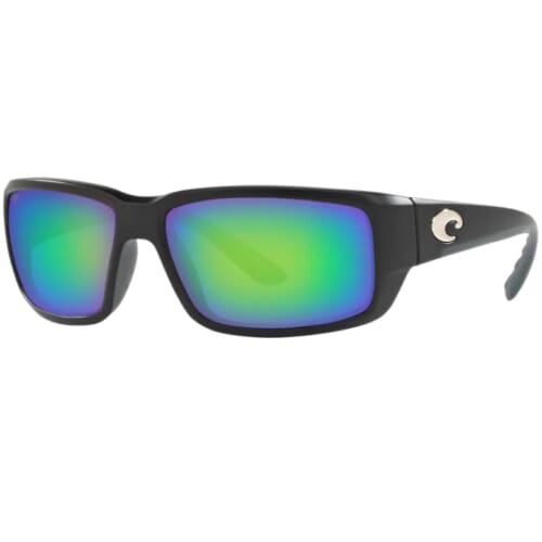 Costa Fantail Matte Black Frame Sunglasses w/Green Mirror 580P Lenses 06S9006-90061759
