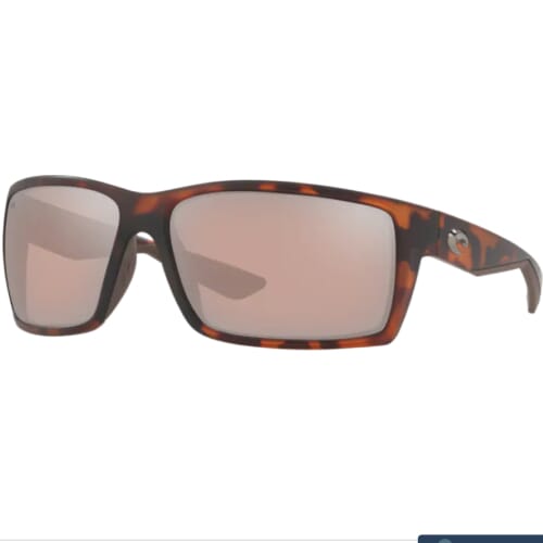 Costa Reefton Matte Retro Tortoise Frame Sunglasses with Copper Silver