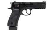 CZ-USA 75 SP-01 9mm 19rd Blk Handgun w/Polycoat Steel FO Front/Fixed Rear Manual Safety Blk Rubber Grips 89152