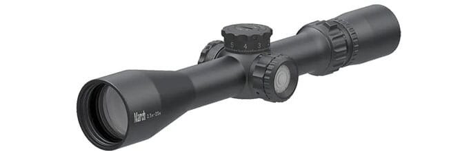 March Compact Tactical 2.5-25x52 FD-2 Illuminated 0.1 MIL SFP Riflescope D25V52TIML-FD-2
