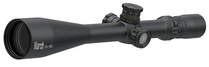 March Tactical 10-60x52mm MTR-FT Reticle 1/8MOA Illuminated Riflescope D60V52TI-MTR-FT-800205