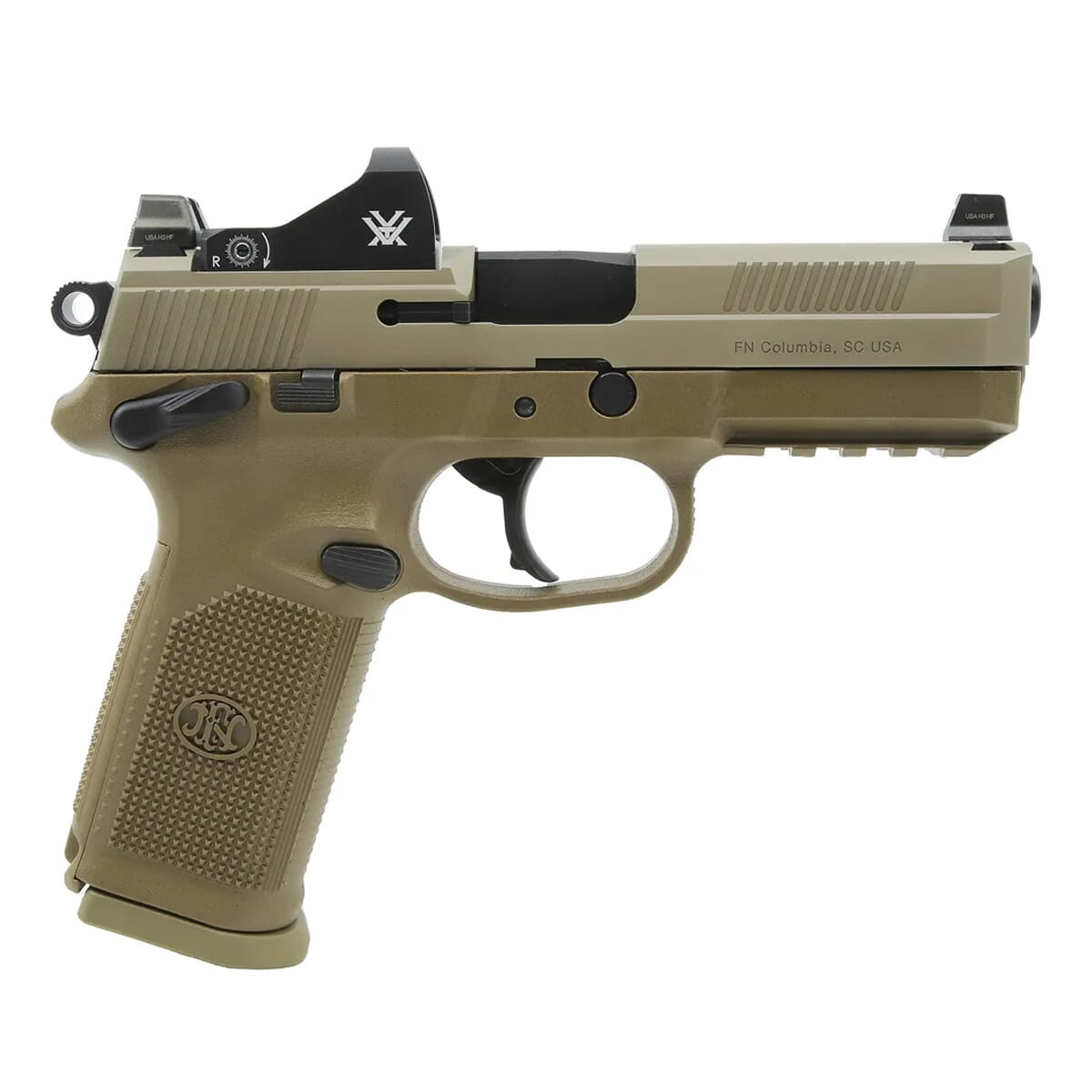 Fn Fnx 45 Tactical 45 Acp Fdefde Non Threaded Pistol With 2x10 And Vortex Viper Red Dot 66 8714