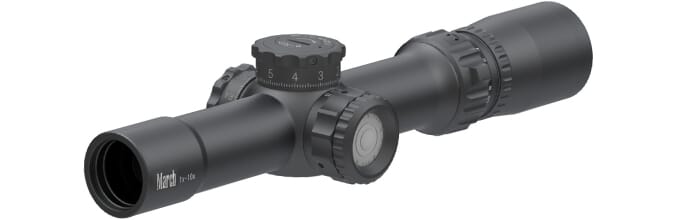 March Compact Tactical 1-10x24 FD-2 Illuminated 0.1 MIL SFP Riflescope D10V24TIML-FD-2