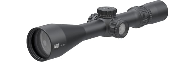 March Compact Tactical 2.5-25x52 MTR-3 Illuminated 1/4 MOA SFP Riflescope D25V52TI-MTR-3