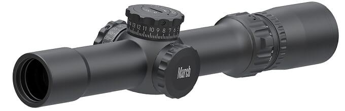 March Compact Tactical 1-10x24 CH Non-Illuminated 1/4 MOA SFP Riflescope D10V24T-CH