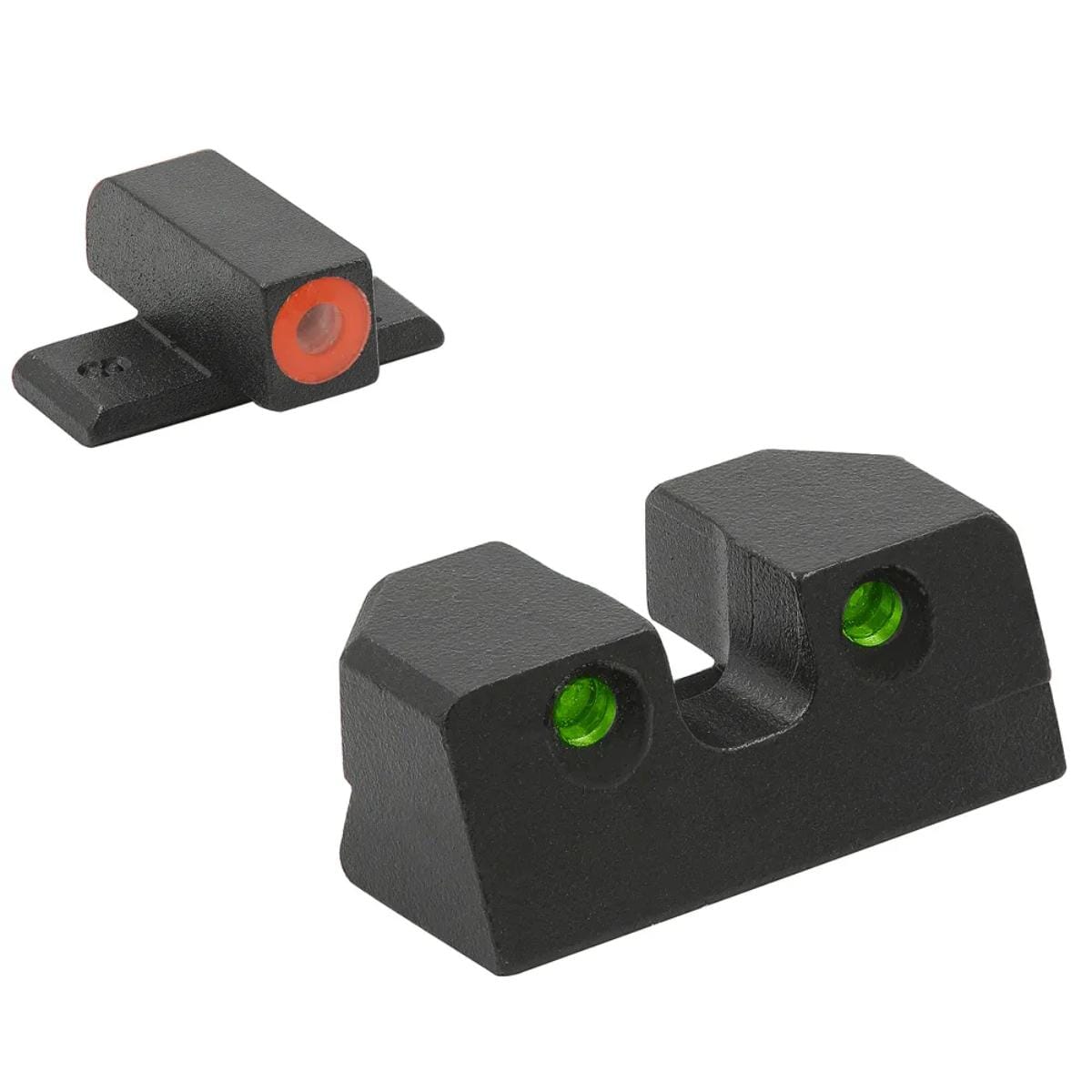 Meprolight Hyper-Bright Sig Sauer 9mm/.357SIG P-Frame Fixed Orange Ring/Green Dot Tritium Illum Pistol Sight Set 0401103131