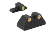 Meprolight Tru-Dot H&K 9mm/.40SW/.45ACP USP C Fixed Orange Rear/Green Front Tritium Illum Pistol Sight Set 0115173301