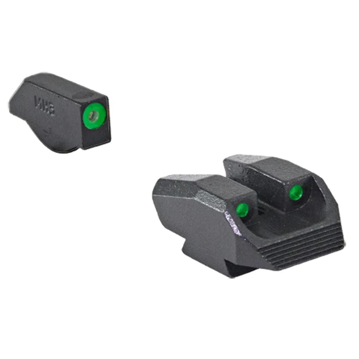 Meprolight Hyper-Bright Kimber K6/DASA Revolver Fixed Green Ring/Dot Tritium Illum Pistol Sight Set 0412313111