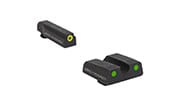 Meprolight Evergreen Glock (All Models) Yellow Ring/Green Pistol Sight Set 83300001