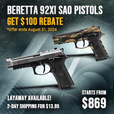 Beretta 92Xi SAO Pistols Rebate