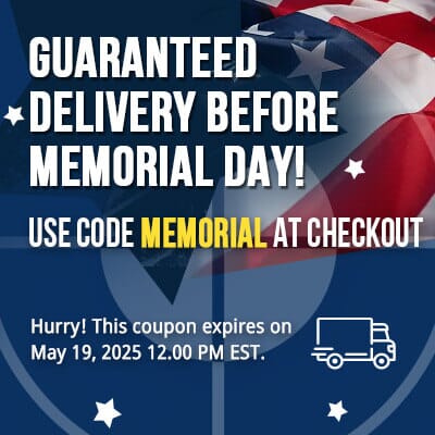 <strong>guaranteed delivery before memorial day</strong>
