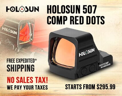 No Sales Tax on Holosun 507 COMP Red Dots
