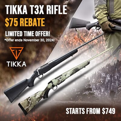 Tikka T3x Rifle $75 Rebate!