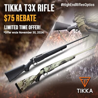 Tikka T3x Rifle $75 Rebate!