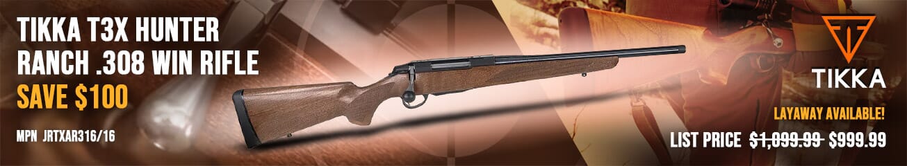 $100 OFF Tikka T3x Hunter Ranch .308 Win Rifle