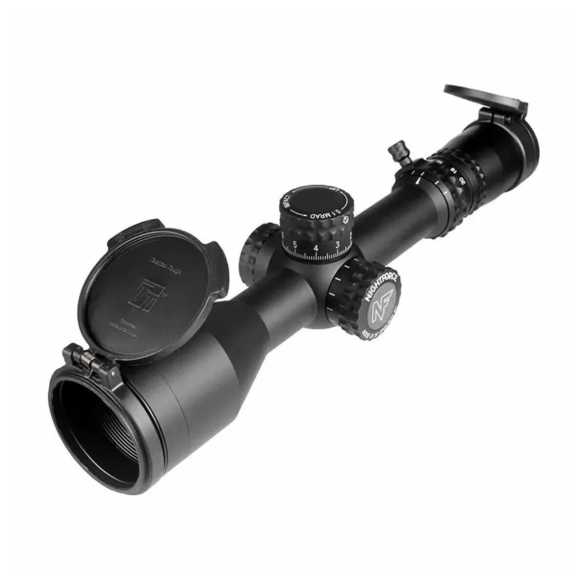 Nightforce NX8 2.5-20x50 F2 .1 MRAD MIL-CF2 Riflescope w/Tenebraex Lens Covers/Power Throw Lever C638