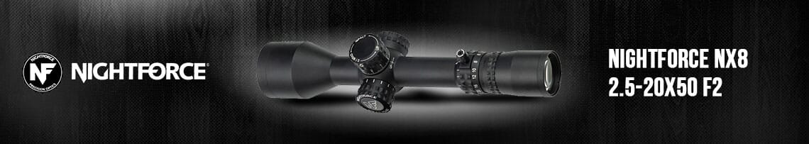 Nightforce NX8 2.5-20x50 F2 Rifle Scopes