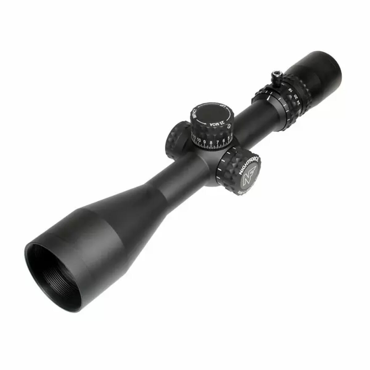 Nightforce NX8 4-32x50 F1 MOAR Riflescope w/Flip Up Covers/Power Throw Lever C624