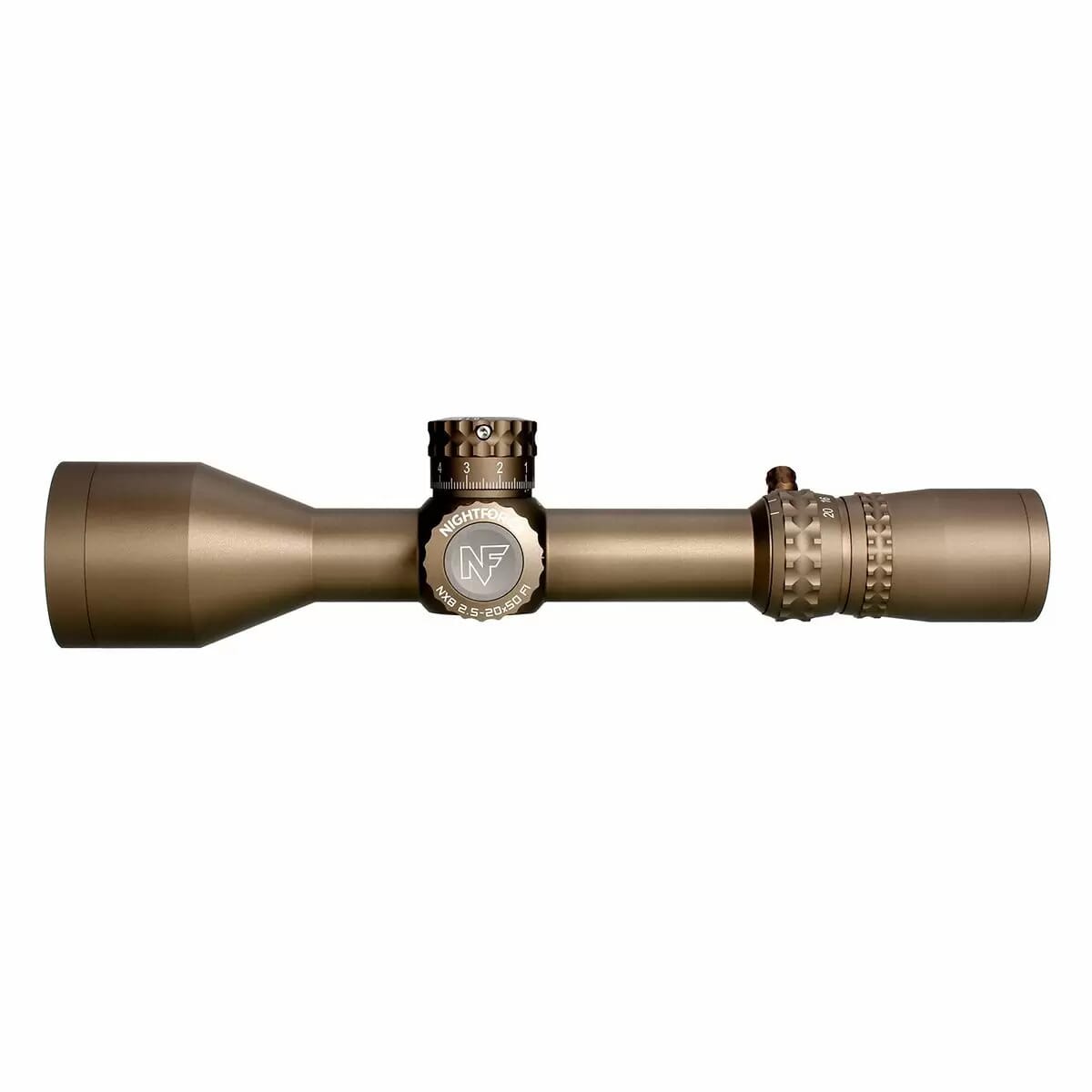 Nightforce NX8 2.5-20x50mm F1 ZeroStop .1 MRAD DigIllum PTL