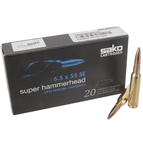 Sako Super Hammerhead 6.5x55 Swede 140gr Ammunition Box of 20 ...