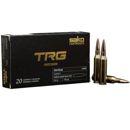 Sako TRG Precision .260 Rem 136gr Hollow Point Boat Tail Ammunition Case of 200 C661160HSA10X