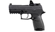 Sig Sauer P320 Compact Nitron 9mm 3.9" Compliant Pistol w/ROMEO1PRO - Rail - Contrast Sights & (2) 10rd Steel Mags 320C-9-B-RXP-10