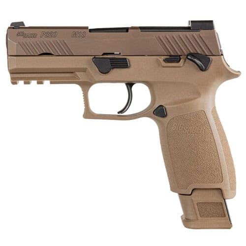 Sig Sauer P320 M18 Carry 9mm Optics Ready Coyote MS Pistol w/ (1) 17rd & (2) 21rd Mags 320CA-9-M18-MS