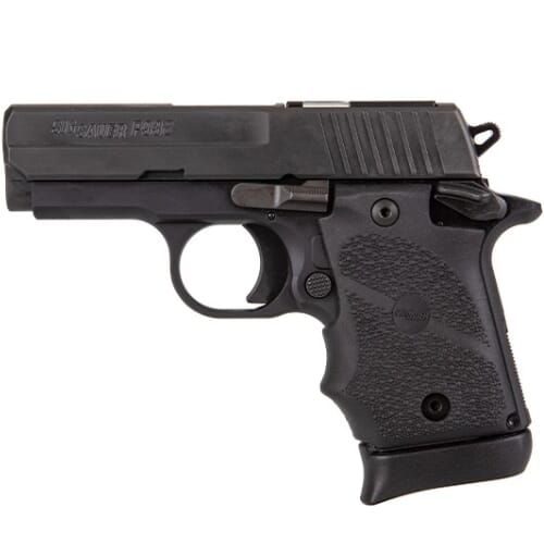 Sig Sauer P938 SAS 9mm Blk/SSl Micro-Compact 7rd Pistol w/ FT Bullseye ...