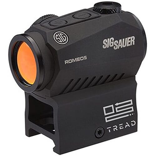 Sig Sauer Romeo 5 Compact Red Dot Sight 1x20mm 2 MOA Red Dot 0.5 MOA Adj M1913 Black Tread Logo SOR52010