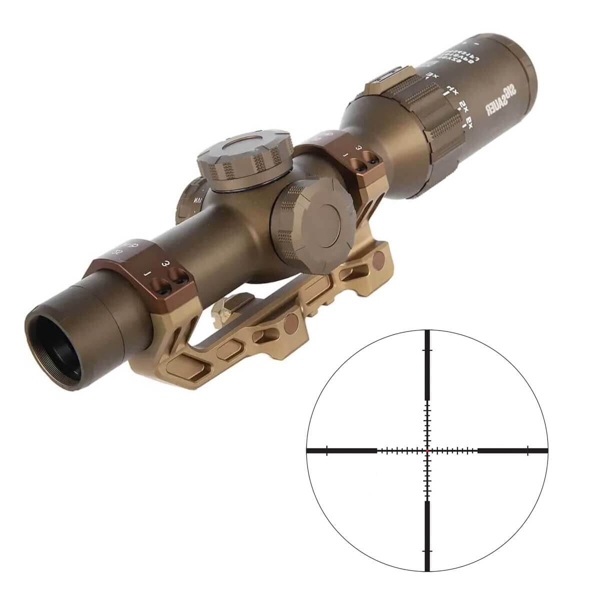Sig Sauer TANGO6T 1-6x24mm FL-6 Illum .2 MRAD FDE SFP Riflescope w