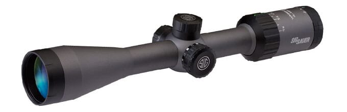 Sig Sauer WHISKEY3 4-12x40mm SFP Illum Hellfire Quadplex Reticle 0.25 MOA Black Riflescopes SOW34206