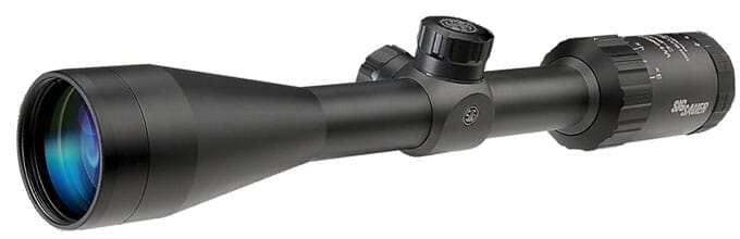 Sig Sauer WHISKEY3 3-9x40mm SFP Illum Hellfire Quadplex Reticle 0.25 MOA Black Riflescopes SOW33206