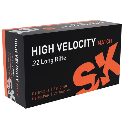 SK Ammunition .22 LR High Velocity Match 40gr Bullets Box of 500 420137