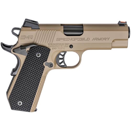 Springfield Armory 1911 Emp 4 Conceal Carry 9mm Champion Desert Fde Contour Pistol W 3 Mags