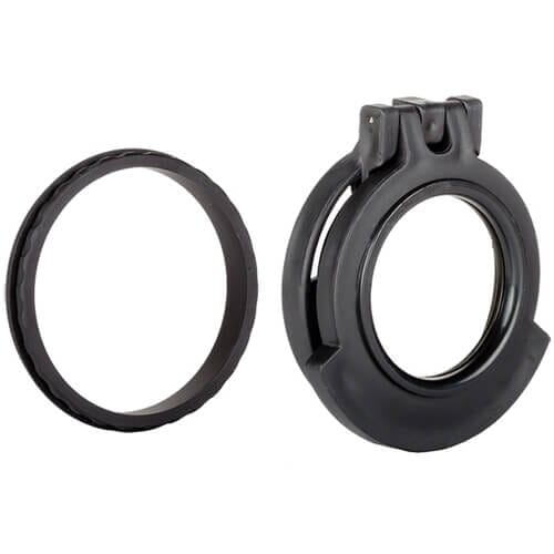 Tenebraex Clear Objective Flip Cover w/ Adapter Ring for Leupold Mark 4 ERT 4.5-14x50 50LTCC-CCR