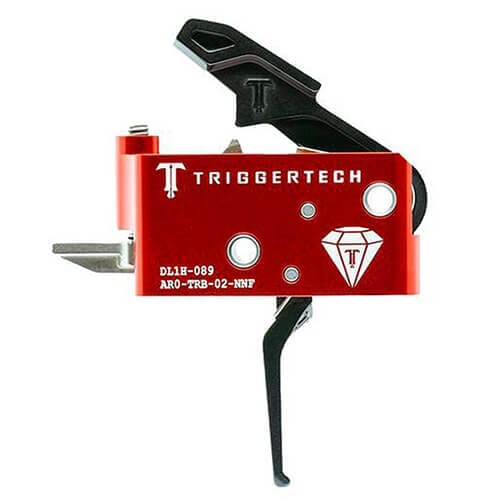 TriggerTech AR15 Diamond Flat Blk/Red Two Stage Trigger AR0-TRB-14-NNF