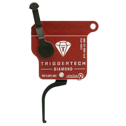 TriggerTech Rem 700 Clone Diamond Flat Clean Blk/Red Single Stage Trigger R70-SRB-02-TNF