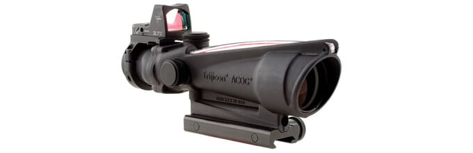 Trijicon 3.5x35 ACOG Dual Illum Red Crosshair .223 Reticle w/Colt Knob Mount - 3.25 MOA Red Dot RMR Type 2 100557