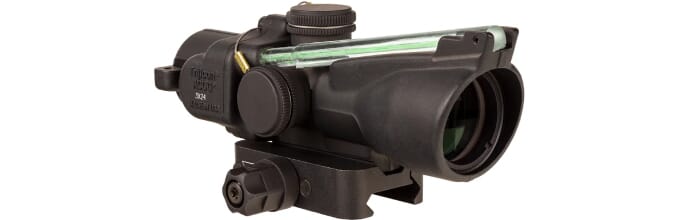 Trijicon ACOG 3x24 Low Height Dual Illum Green Horseshoe/Dot .223/55gr. Ballistic Compact Riflescope w/Q-LOC Mount TA50-C-400356
