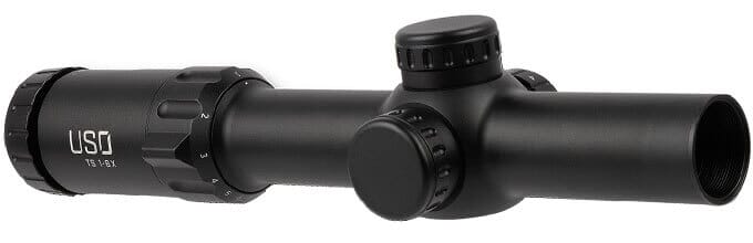 US Optics TS-8X 1-8x24mm 30 mm Tube Digital Red SFP Simple Crosshair 2 MOA Red Dot Riflescope TS-8X SFP