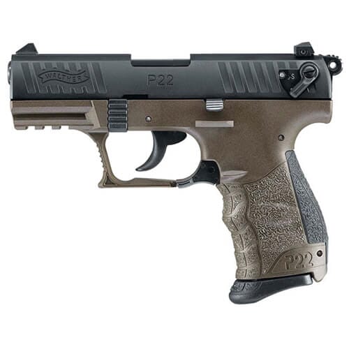 Walther Arms P22 .22 LR CA Compliant Military 3.42" (2) 10rd Pistol 5120338